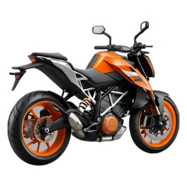 A orange and grey KTM 390 duke 2022 sticker