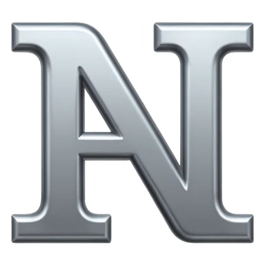 N letters sticker