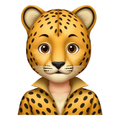 man fair in cheetah costume  sticker