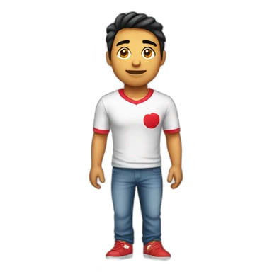 Chico con camiseta de Perú sticker