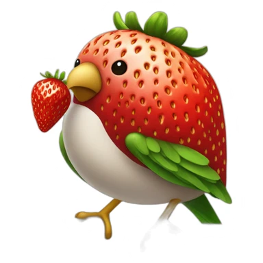 ANIMAL NAME: STRAWBERRY BIRD sticker