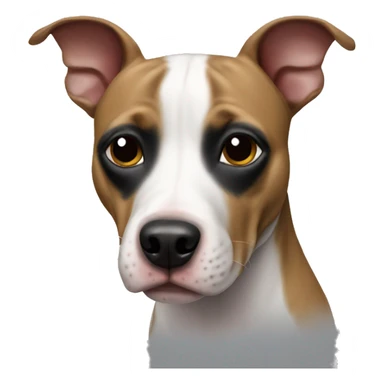 Pitbull rat terrier black face sticker
