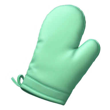 Realistic mint green oven mitt sticker