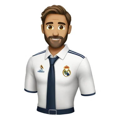 leon con la camisa del real madrid sticker