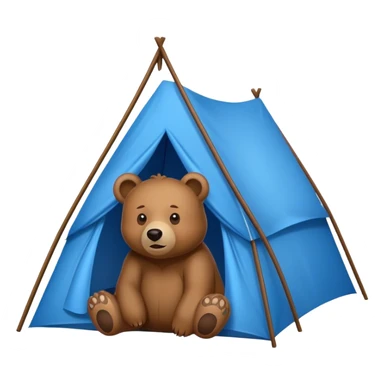 bear behind a tent sticker