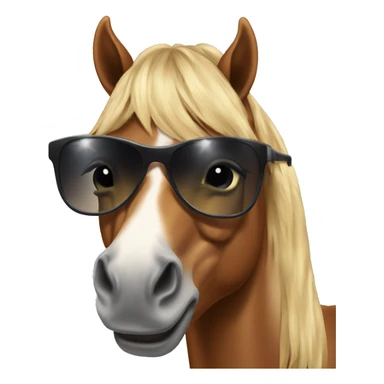 Horse in sunglasses sticker
