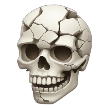 fractured skull sticker