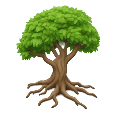  Un árbol de la vida con raíces profundas y ramas extendidas, representando la conexión con la tierra. sticker