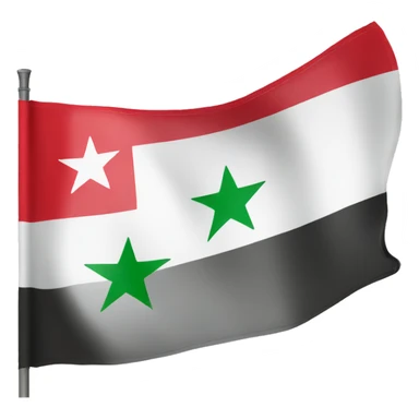 Syria flag with 3 stars  sticker