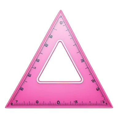 pink right triangle ruler sticker