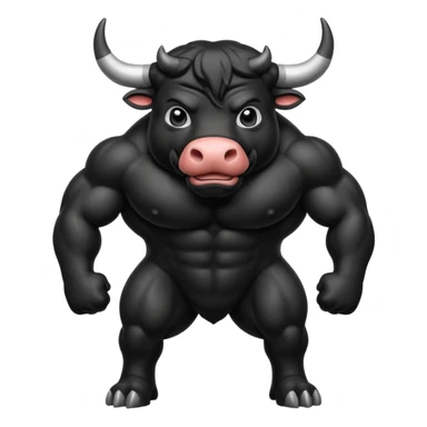 bull black sticker