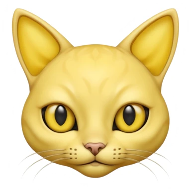 very yellow alien cat face sticker