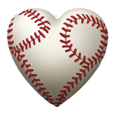 heart shaped baseball sticker