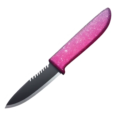Pink ombre knife with glitter  sticker