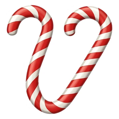 Christmas candy cane sticker