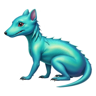 Turquoise Diaphanous Gembond Salandit-Elfin-dog sticker