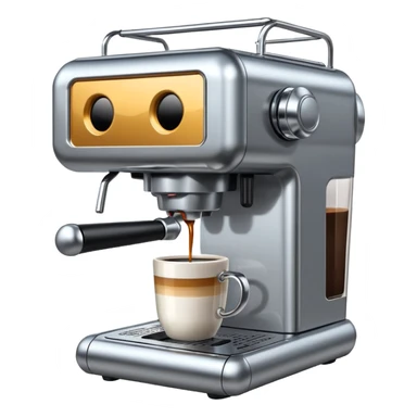 robot coffee machine sticker