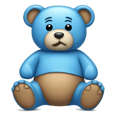 a blue teddy bear with a plaster on the stomach  sticker