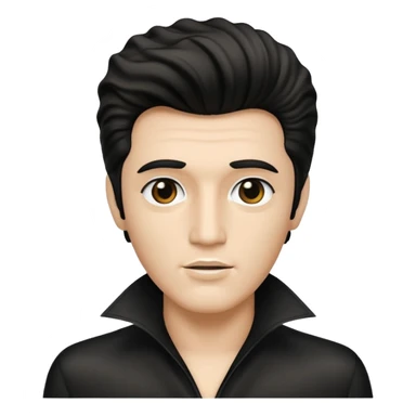 A Stickman with hair like Elvis presley sticker