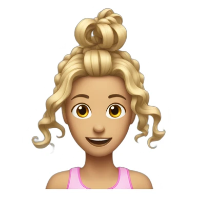 A girl tossin hair sticker