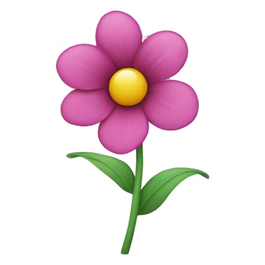 flower on a single stem sticker