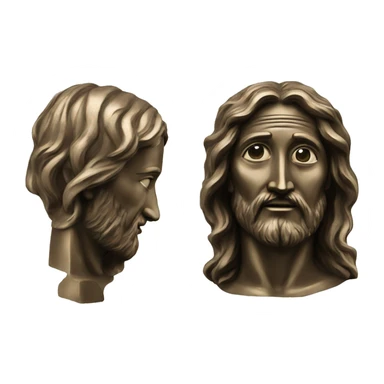 christ statue bronze sticker