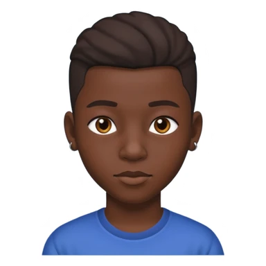 an african teen with mid taper sticker