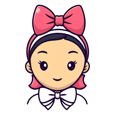 Una mujer que tenga un lazo en la cabeza  sticker