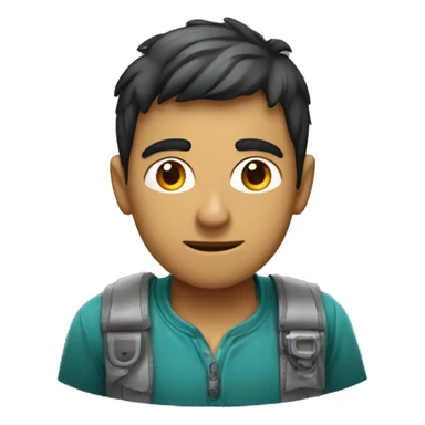 Un chico joven con una lupa viendo algo interesante sticker