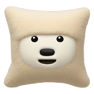 beige sherpa pillow sticker