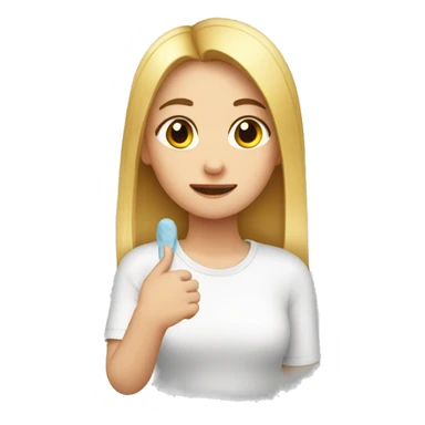 Girl with broken thumb  plaster sticker