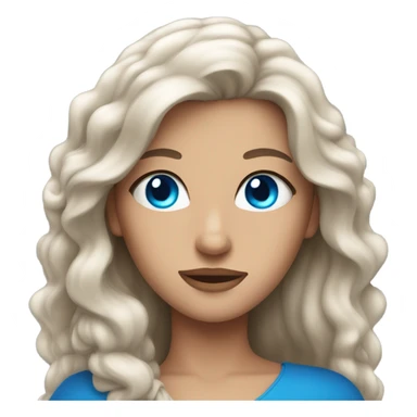 Brunette queen with long hair and blue eyes  sticker