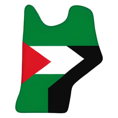 palestine shape sticker