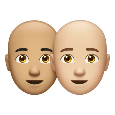 2 friends one is bald  sticker