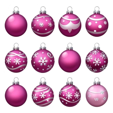 CHRISTMAS PINK DECORATIONS sticker