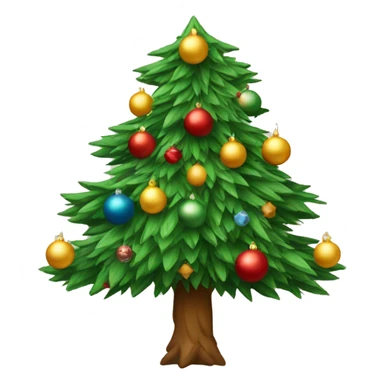 christmas tree with ornaments sticker