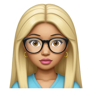 nicki minaj with glases sticker