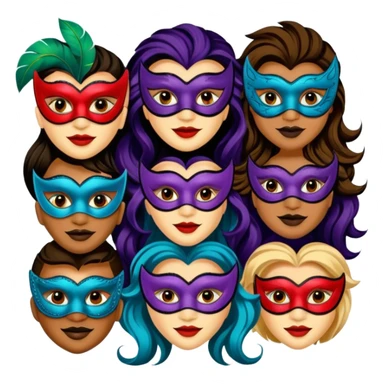 Masquerade Characters sticker