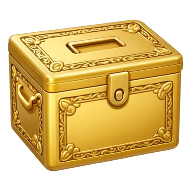 open Gold box frontview sticker