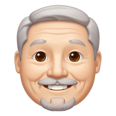 "- Nam
- 50 tuổi
- Da trắng, có nếp nhăn
- Tóc xám
- Cười mỉm, mặt mũm mĩm, râu quai nón
" sticker