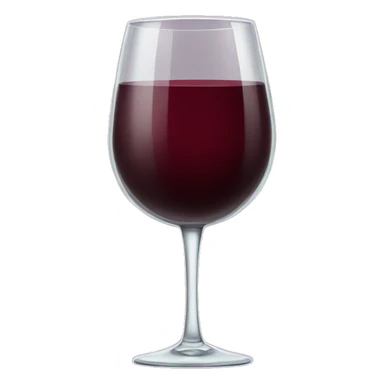 red wine in a long glass sticker