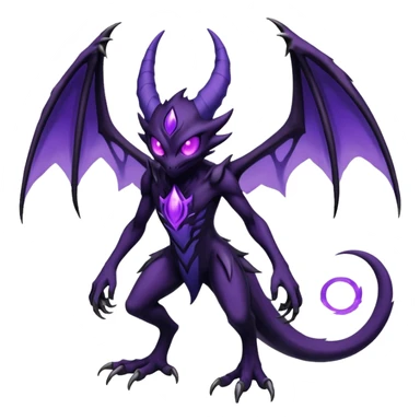 Gloomy Haunter-Lunala-Darkrai-Fakémon-hybrid-creature (full body)  sticker