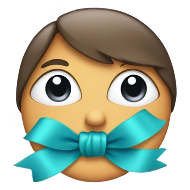 Kiss face with a ribbon  sticker