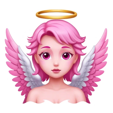 angel with pink wing sticker