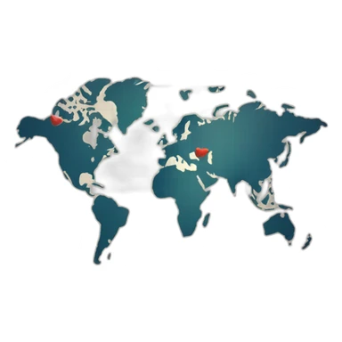 world and graph chart up sticker