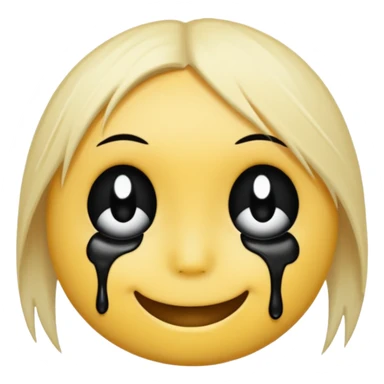 Emo emoji smiley face sticker