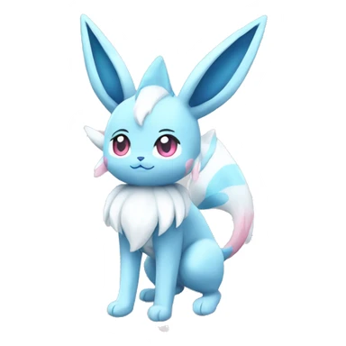 Kawaii Sylveon-Glaceon Full Body sticker