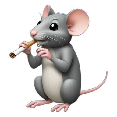 Rat smoking à joint sticker