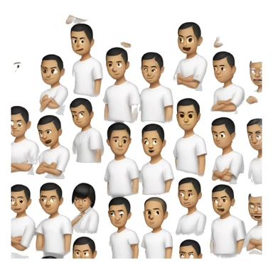 Joey Taiwanese and Thai Buzz cut white shirts  sticker