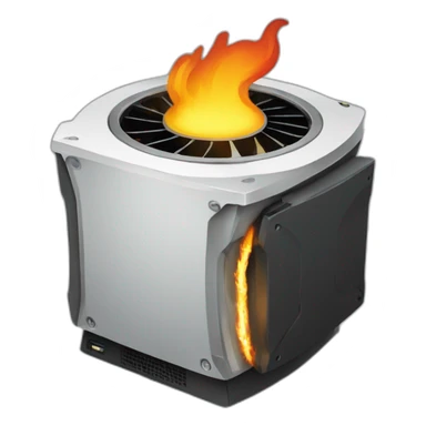 flaming gpu goes brrr sticker